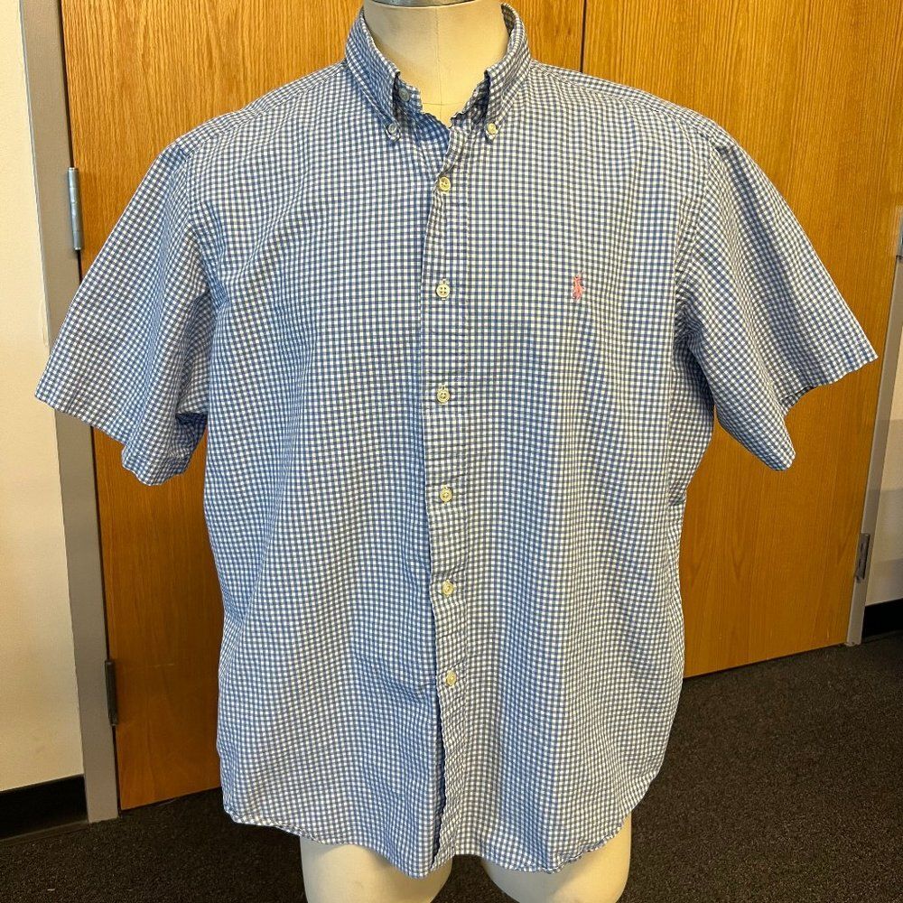 Ralph Lauren S/S Blue and White Check Shirt